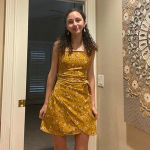 Floral Open Back Dress